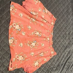 Beautiful coral colored off the shoulder top.